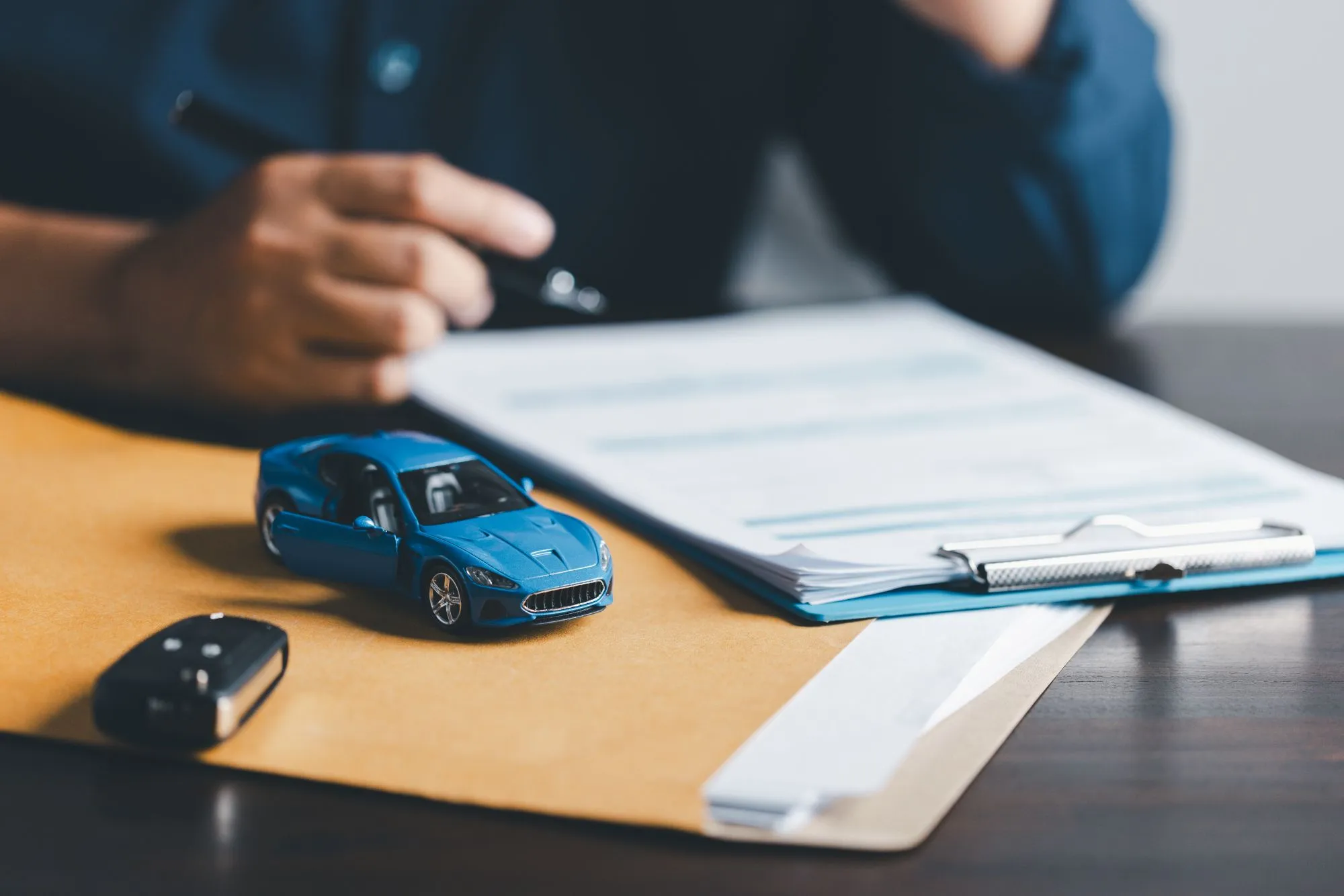 Claims documents and car keys