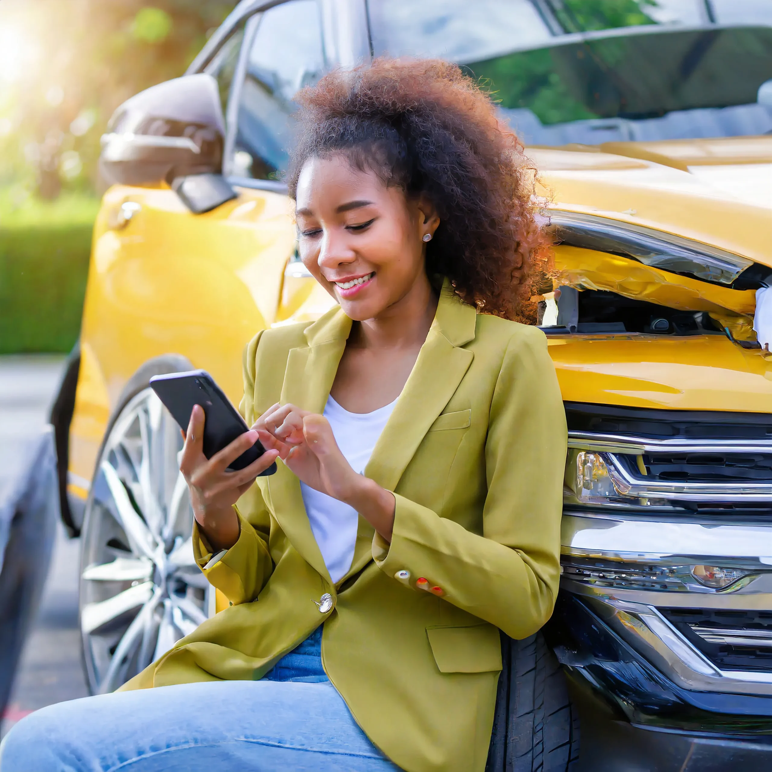 Person reviewing accident claim information