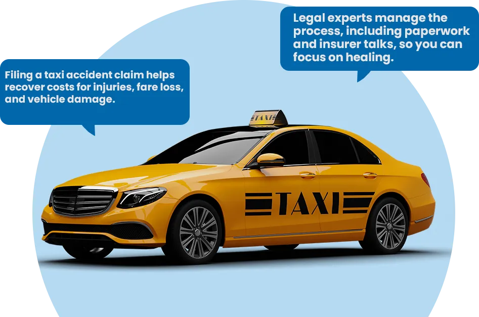 Taxi Cab Accident claim process illustration
