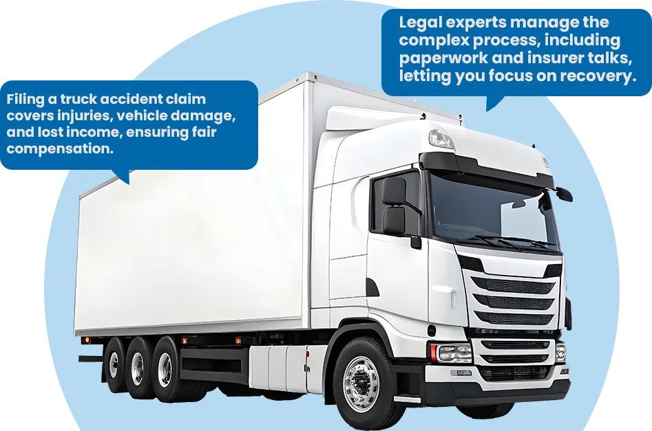 Truck Accident claim process illustration